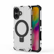 For iPhone 16 Grating Holder Shockproof Phone Case(Transparent) - iPhone 16 Cases by PMC TechLife | Online Shopping South Africa | PMC TechLife | Buy Now Pay Later Mobicred