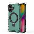 For iPhone 16 Grating Holder Shockproof Phone Case(Green) - iPhone 16 Cases by PMC TechLife | Online Shopping South Africa | PMC TechLife | Buy Now Pay Later Mobicred