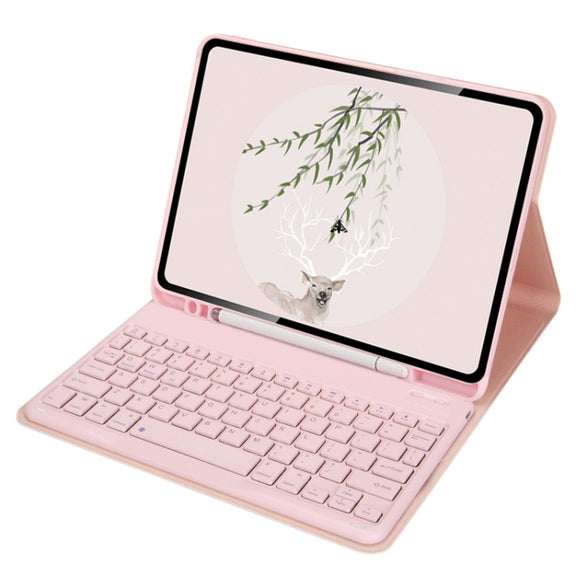 For Xiaomi Pad 5 / Pad 5 Pro 11 inch Wireless Bluetooth Keyboard Tablet Leather Case with Pen Slot(Pink)