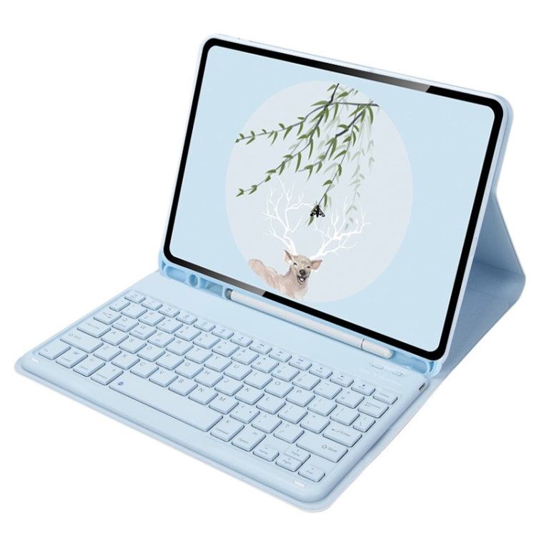 For Xiaomi Pad 5 / Pad 5 Pro 11 inch Wireless Bluetooth Keyboard Tablet Leather Case with Pen Slot(Blue)