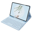 For Xiaomi Pad 5 / Pad 5 Pro 11 inch Wireless Bluetooth Keyboard Tablet Leather Case with Pen Slot(Blue) - Xiaomi Keyboard by PMC TechLife | Online Shopping South Africa | PMC TechLife | Buy Now Pay Later Mobicred