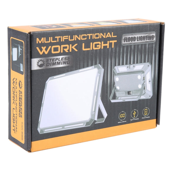 KXK-686 Multifunctional Work Light Portable Floodlight(Metal Silver)
