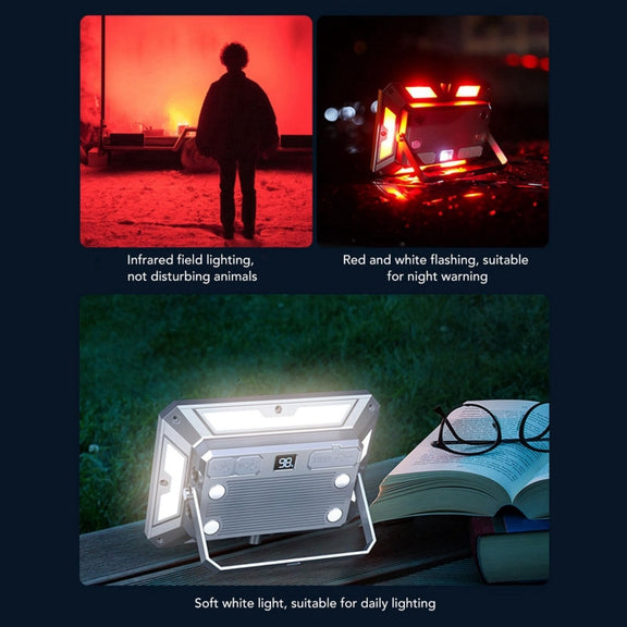 KXK-686 Multifunctional Work Light Portable Floodlight(Metal Silver)
