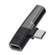 2 in 1 USB-C / Type-C to 3.5mm + USB-C / Type-C DAC Audio Phone Charging Adapter(Tarnish) - Type-C Adapter by PMC TechLife | Online Shopping South Africa | PMC TechLife | Buy Now Pay Later Mobicred