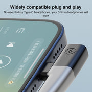 2 in 1 USB-C / Type-C to 3.5mm + USB-C / Type-C DAC Audio Phone Charging Adapter(Tarnish)
