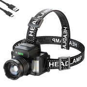 HL-03 Intelligent Induction Zoom Headlight Work Light(Black)