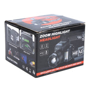 HL-03 Intelligent Induction Zoom Headlight Work Light(Black)