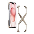 For iPhone 15 Frameless X-shaped Metal Phone Case(Titanium Gold) - iPhone 15 Cases by PMC TechLife | Online Shopping South Africa | PMC TechLife | Buy Now Pay Later Mobicred