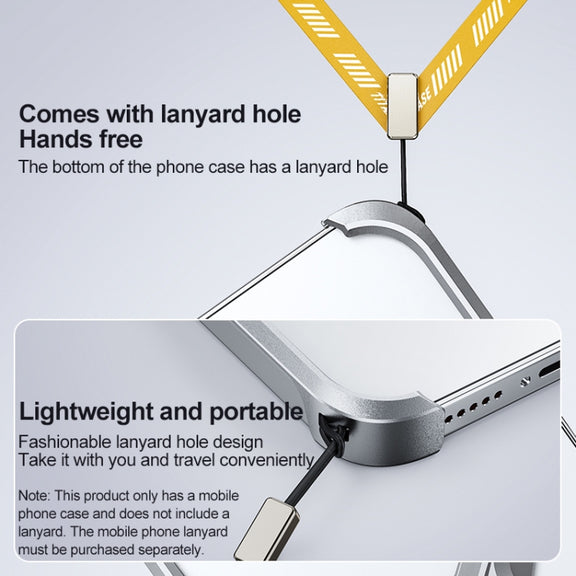For iPhone 15 Frameless X-shaped Metal Phone Case(Titanium Gold)