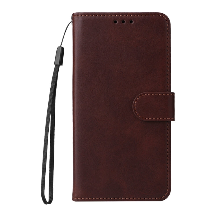 For iPhone 16 Pro Max Classic Calf Texture Flip Leather Phone Case(Brown)