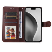 For iPhone 16 Pro Max Classic Calf Texture Flip Leather Phone Case(Brown)