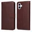 For iPhone 16 Plus Classic Calf Texture Flip Leather Phone Case(Brown) - iPhone 16 Plus Cases by PMC TechLife | Online Shopping South Africa | PMC TechLife | Buy Now Pay Later Mobicred