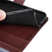 For iPhone 16 Plus Classic Calf Texture Flip Leather Phone Case(Brown)