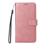 For iPhone 16 Classic Calf Texture Flip Leather Phone Case(Rose Gold)