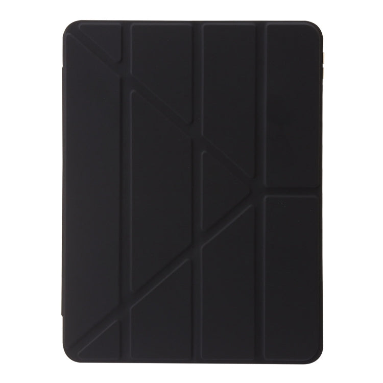For iPad Air 13 2025 / 2024 Clear Acrylic Deformation Leather Tablet Case(Black)
