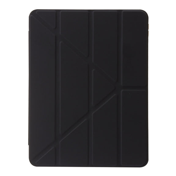 For iPad Air 13 2025 / 2024 Clear Acrylic Deformation Leather Tablet Case(Black)