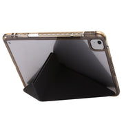 For iPad Air 13 2025 / 2024 Clear Acrylic Deformation Leather Tablet Case(Black)