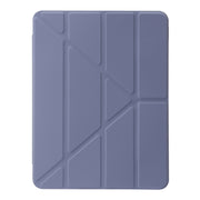 For iPad Air 13 2025 / 2024 Clear Acrylic Deformation Leather Tablet Case(Lavender Purple)