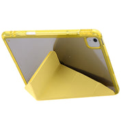 For iPad Air 13 2025 / 2024 Clear Acrylic Deformation Leather Tablet Case(Yellow)