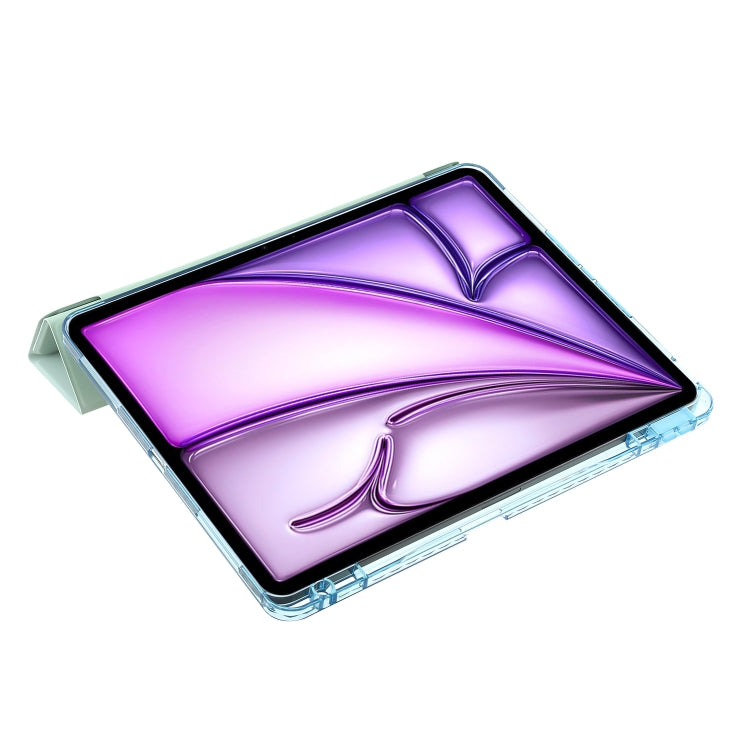 For iPad Air 13 2025 / 2024 Clear Acrylic Deformation Leather Tablet Case(Yellow)