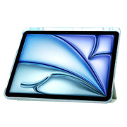For iPad Air 11 2025 / 2024 Clear Acrylic Deformation Leather Tablet Case(Yellow)