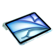 For iPad Air 11 2025 / 2024 Clear Acrylic Deformation Leather Tablet Case(Yellow)