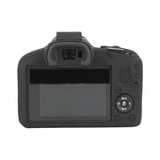 For Canon EOS R100 Litchi Texture Soft Silicone Protective Case(Black)