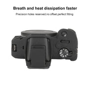 For Canon EOS R100 Litchi Texture Soft Silicone Protective Case(Black)
