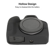 For Canon EOS R100 Litchi Texture Soft Silicone Protective Case(Black)