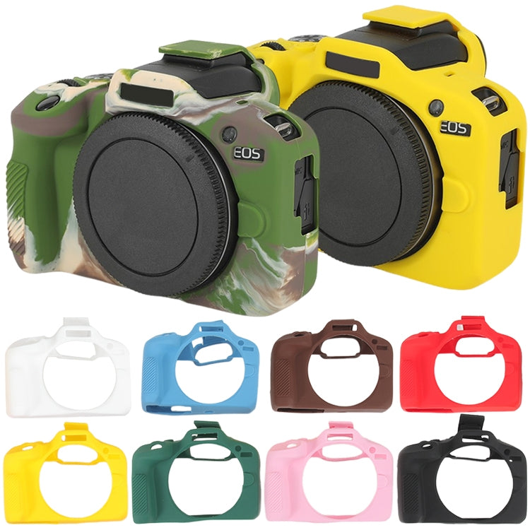 For Canon EOS R100 Glossy Soft Silicone Protective Case(White)