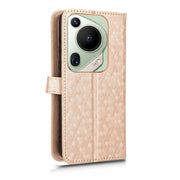 For Huawei Pura 70 Ultra Honeycomb Dot Texture Leather Phone Case(Gold)