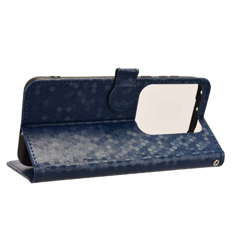 For Huawei Pura 70 Ultra Honeycomb Dot Texture Leather Phone Case(Blue)