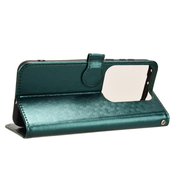 For Huawei Pura 70 Ultra Honeycomb Dot Texture Leather Phone Case(Green)