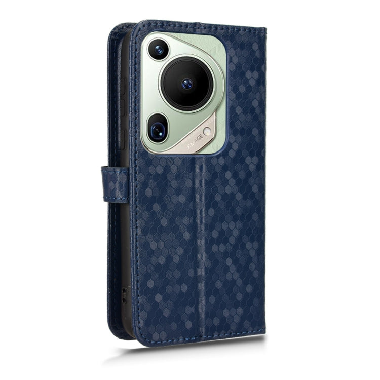 For Huawei Pura 70 Pro / Pro+ Honeycomb Dot Texture Leather Phone Case(Blue)