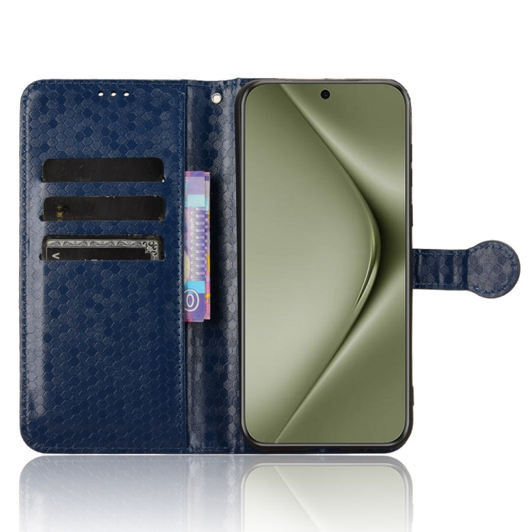 For Huawei Pura 70 Pro / Pro+ Honeycomb Dot Texture Leather Phone Case(Blue)
