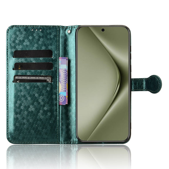 For Huawei Pura 70 Pro / Pro+ Honeycomb Dot Texture Leather Phone Case(Green)