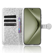 For Huawei Pura 70 Pro / Pro+ Honeycomb Dot Texture Leather Phone Case(Silver)