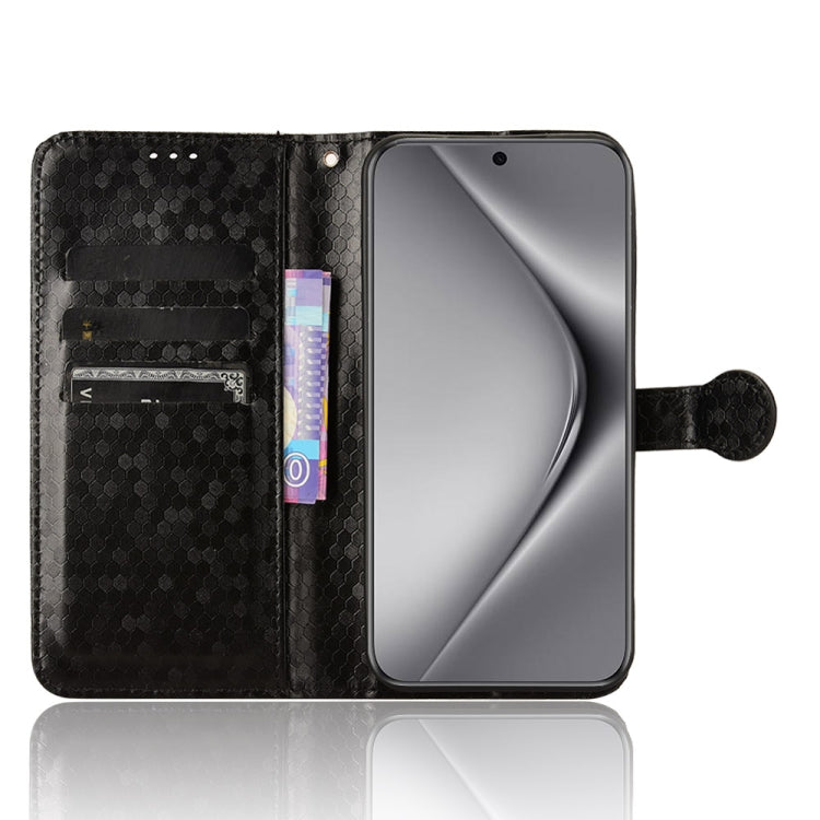 For Huawei Pura 70 Honeycomb Dot Texture Leather Phone Case(Black)