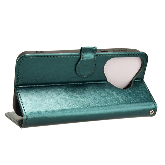 For Huawei Pura 70 Honeycomb Dot Texture Leather Phone Case(Green)