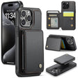 For iPhone 15 Pro Max JEEHOOD J05 Business Magnetic Style RFID Leather Phone Case(Black) - iPhone 15 Pro Max Cases by JEEHOOD | Online Shopping South Africa | PMC TechLife | Buy Now Pay Later Mobicred
