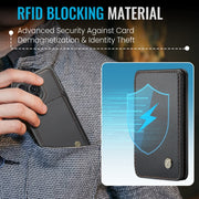 For iPhone 15 Pro Max JEEHOOD J05 Business Magnetic Style RFID Leather Phone Case(Black)