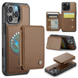 For iPhone 16 Pro Max JEEHOOD J05 Business Magnetic Style RFID Leather Phone Case(Brown) - iPhone 16 Pro Max Cases by JEEHOOD | Online Shopping South Africa | PMC TechLife | Buy Now Pay Later Mobicred