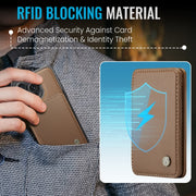 For iPhone 16 Pro Max JEEHOOD J05 Business Magnetic Style RFID Leather Phone Case(Brown)