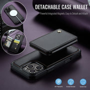 For iPhone 16 Pro JEEHOOD J05 Business Magnetic Style RFID Leather Phone Case(Black)