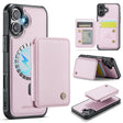 For iPhone 16 Plus JEEHOOD J05 Business Magnetic Style RFID Leather Phone Case(Pink) - iPhone 16 Plus Cases by JEEHOOD | Online Shopping South Africa | PMC TechLife | Buy Now Pay Later Mobicred