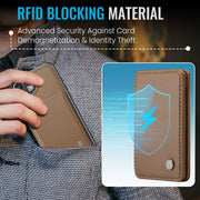 For iPhone 16 Plus JEEHOOD J05 Business Magnetic Style RFID Leather Phone Case(Brown)