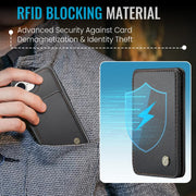 For iPhone 16e JEEHOOD J05 Business Magnetic Style RFID Leather Phone Case(Black)