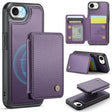 For iPhone 16e JEEHOOD J05 Business Magnetic Style RFID Leather Phone Case(Purple) - free shipping - PMc TechLife - Order now!