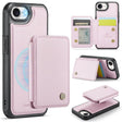 For iPhone 16e JEEHOOD J05 Business Magnetic Style RFID Leather Phone Case(Pink) - free shipping - PMc TechLife - Order now!