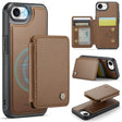 For iPhone 16e JEEHOOD J05 Business Magnetic Style RFID Leather Phone Case(Brown) - free shipping - PMc TechLife - Order now!